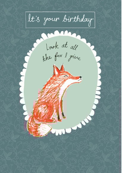 adult foxy birthday card created by Jasperpie