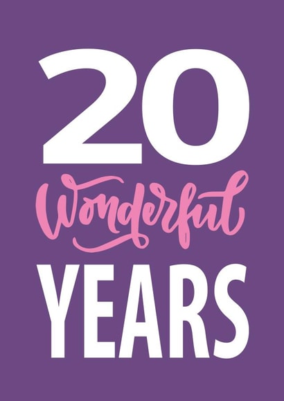 20 20th Anniversary Card 14316 created by Dottie Mottie