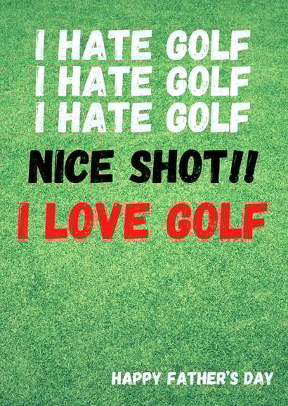 golf nice Father's Day Card 41937 created by RAH