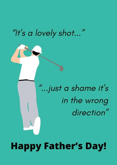 Lovely shot Golf Father's day card created by RAH