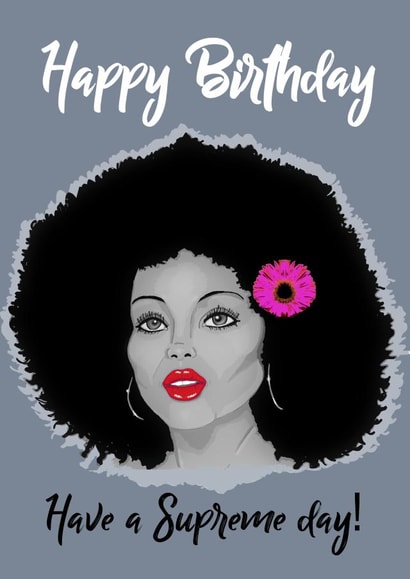 Classic Birthday Card - For Her - Diana Ross created by Stephanie Scala
