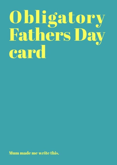obligatory card Father's Day Card 39567 created by Speckled Wren