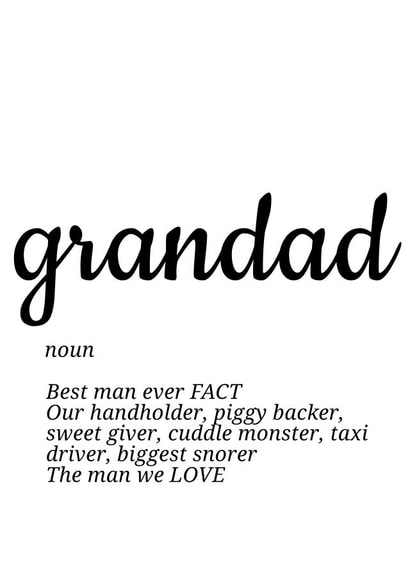 Cute grandad card for birthday, father’s day and just because created by S&T Creations