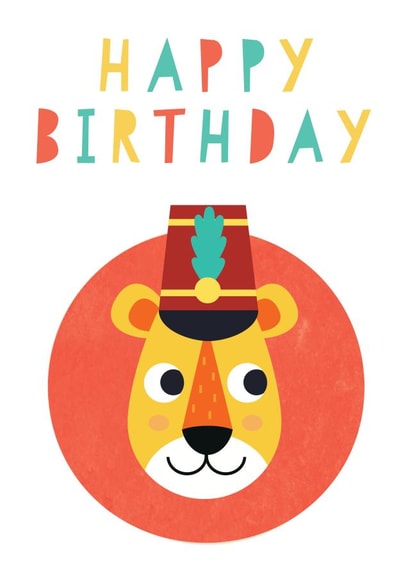 lion Child Birthday Card 18154 created by scott barker