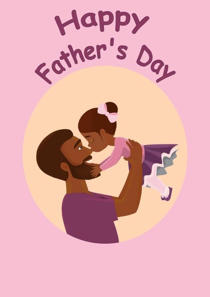 Cute Father's day card for Dad - Daddy's little girl - Dad and daughter 1001 created by Leoni Thimara