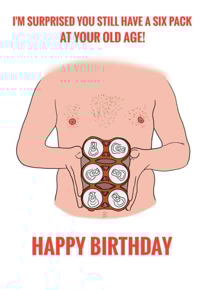 beers six pack Birthday Card 19020 created by Mark-Lee Foster