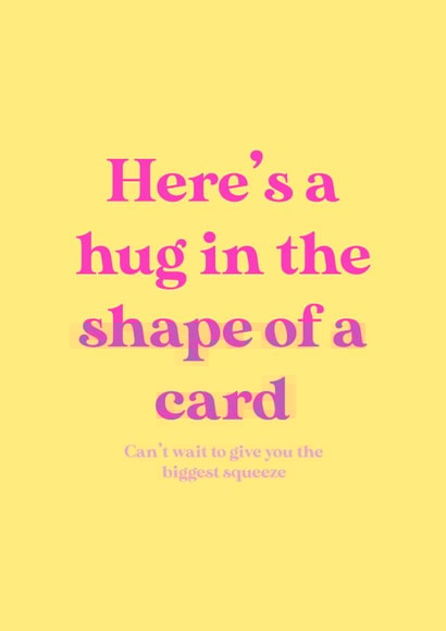 hug shape of a card Just because Card 7984 created by Sophie Wade