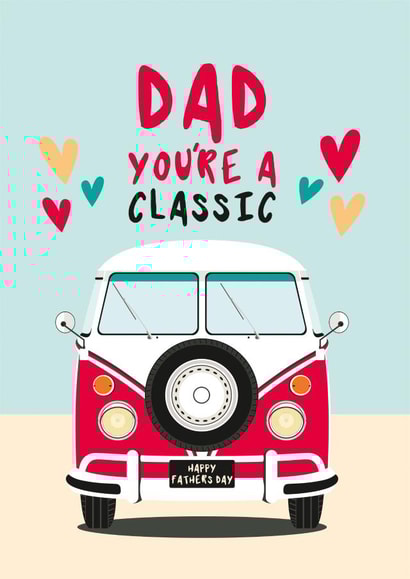 Classic Birthday/Father's Day Card - Camper Van - For Dad created by Diva Doodle Designs