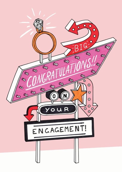 American diner - engagement card created by Jacqueline Colley