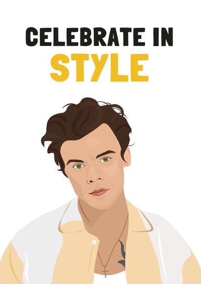 Celebrate like Harry Styles card created by TEA Designs
