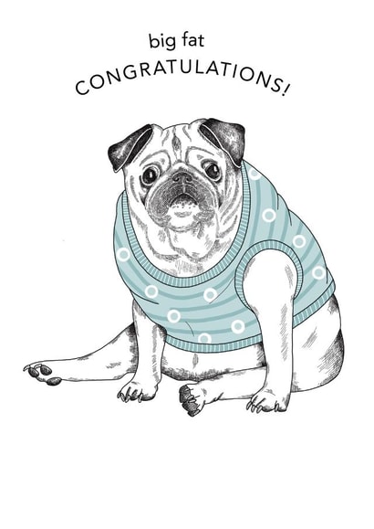dog congrats Congratulations Card 8322 created by Dotty Dog Art