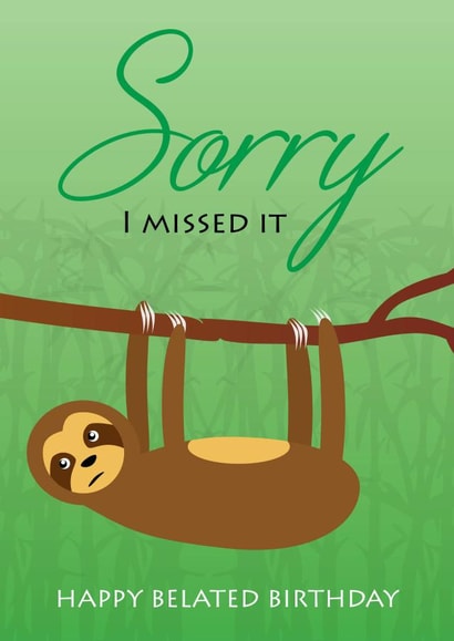 animal sorry Birthday Card 19067 created by Leanne Creative