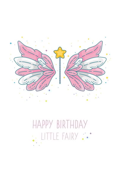 little fairy Birthday Card 19081 created by Evgenia Balchinova