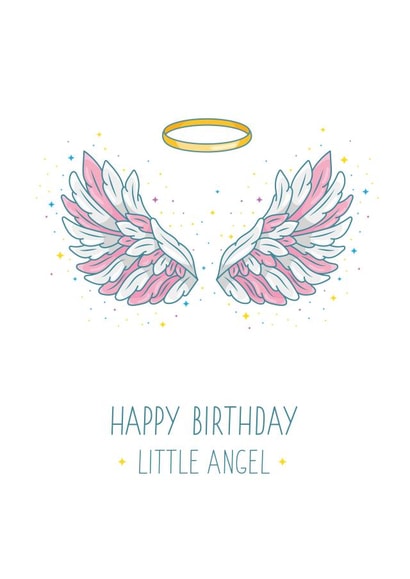 angel cute Birthday Card 19082 created by Evgenia Balchinova