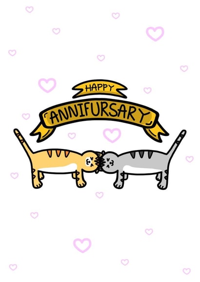 A Cute Cat Anniversary Card created by Innabox 