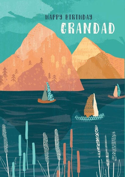 Grandad scenic birthday card created by Rebecca Prinn