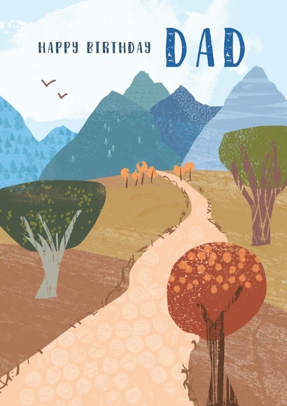 Dad scenic birthday card created by Rebecca Prinn