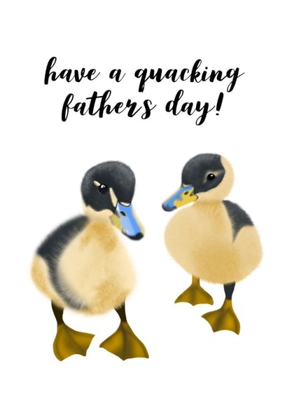 ducklings cute Father's Day Card 43344 created by Sneaky Sloth Designs