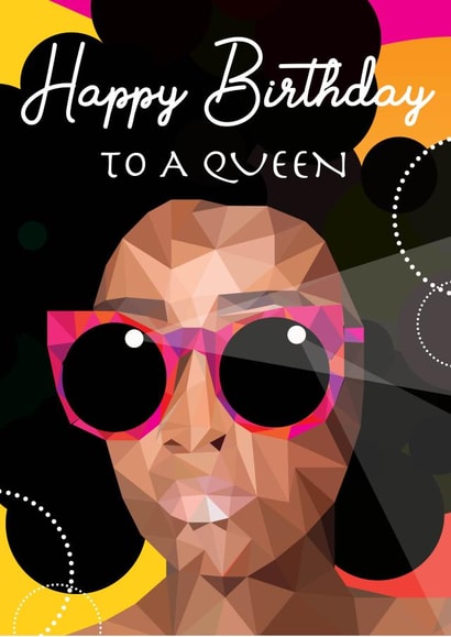 black woman queen Birthday Card 19070 created by Leanne Creative