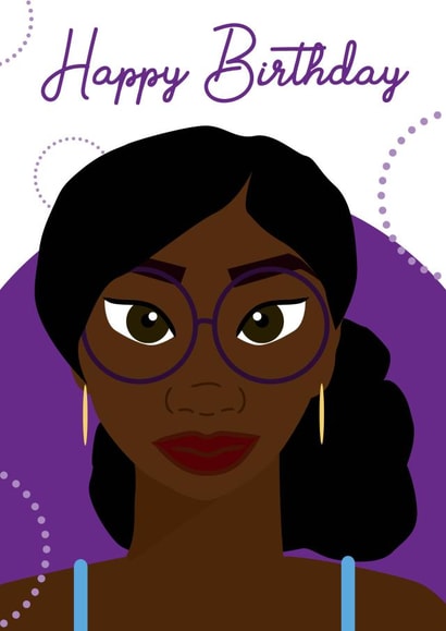 black girl African Birthday Card 19072 created by Leanne Creative