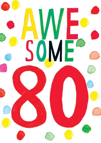 adult 80 Birthday Card 17687 created by Earlybird