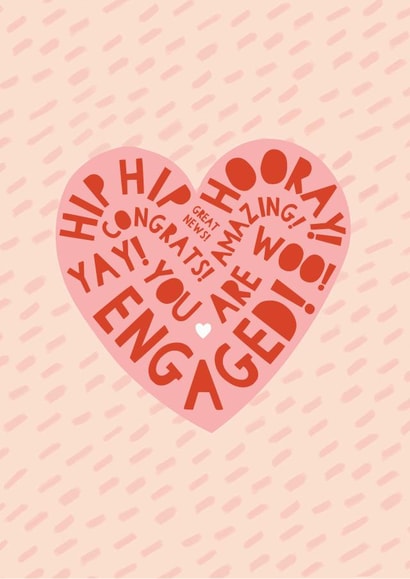 Heart shaped engagement card created by Zoe Spry