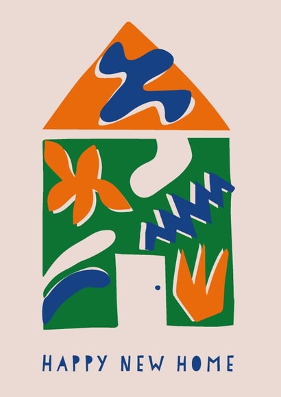 Modern New Home Card - Abstract House - Happy New Home created by Jive Prints