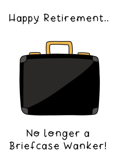 Retirement briefcase Retirement Card 15857 created by Helen Bicknell