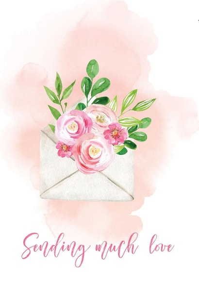 sending love roses Thinking of you Card 7266 created by Modupe Yalley