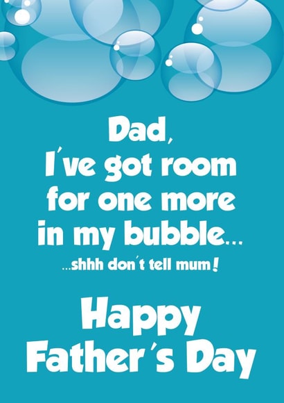 support bubble support Father's Day Card 42580 created by Tickled Pink