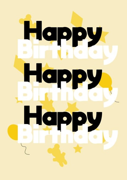 typography simple Birthday Card 17436 created by Bridie Robson