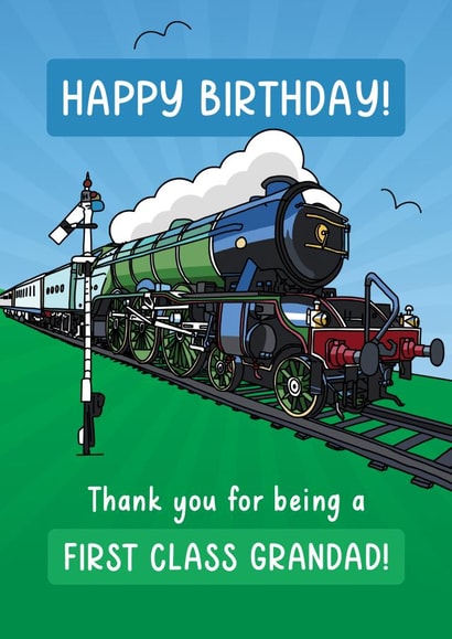 Grandad Steam Train Birthday Card created by Evie Garnett Designs