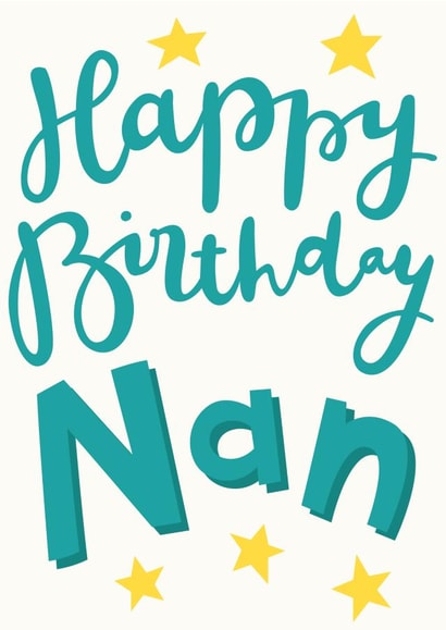 Stars Nan birthday card created by Sweetpea Print Design