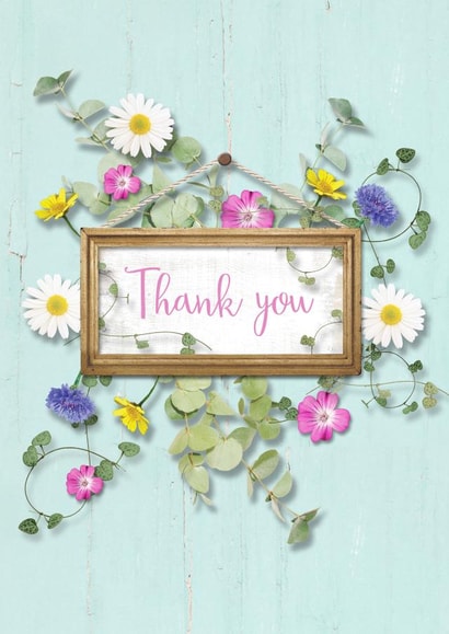 thank you pretty Thank You Card 2440 created by Lucy Ledger