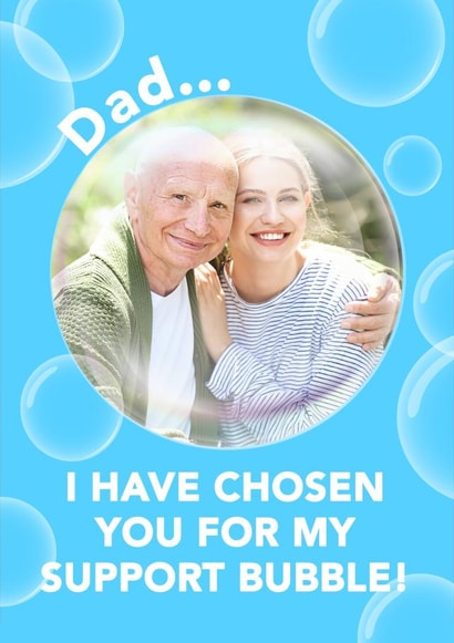 multi-bubble pc Father's Day Personalised Photo Card 43205 created by thortful Designs