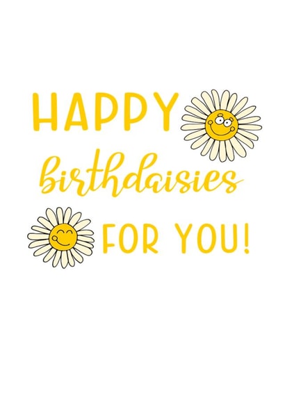 daisies daisy Birthday Card 18165 created by Wild Housecat Designs