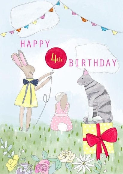 happy 4th birthday created by Marie Goodchild