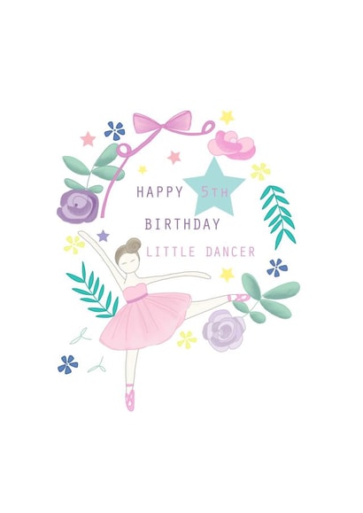 Happy 5th birthday little dancer created by Marie Goodchild