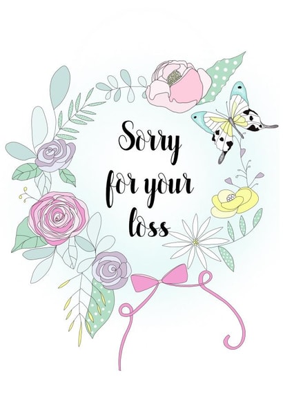 Sorry for your loss roses sympathy card created by Marie Goodchild