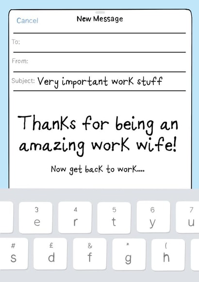 Work wife card created by No-me illustrations