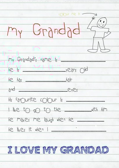 I love my Grandad DIY card created by Ilka Dickens