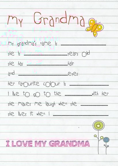 grandma grandmother Mothers Day Card 4236 created by Ilka Dickens