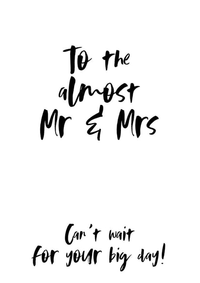 Delayed wedding card - the almost mr & mrs created by Audrey & Coco