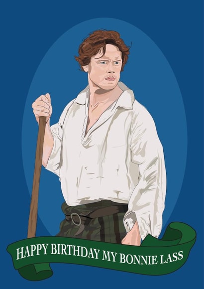 Outlander scotland Birthday Card 19156 created by KD STUDIO DESIGN