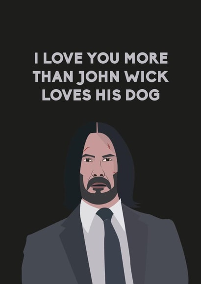 john wick dog Anniversary Card 14368 created by Rebeca Elen Lane