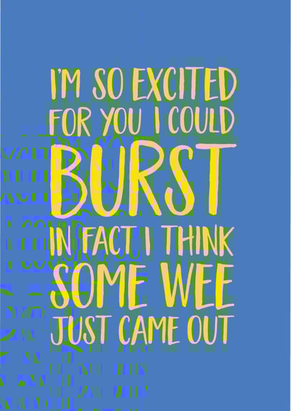 So excited for you I could burst Congratulations Card created by Elaine Miles