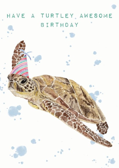 Happy birthday turtle card created by Bramble Designs