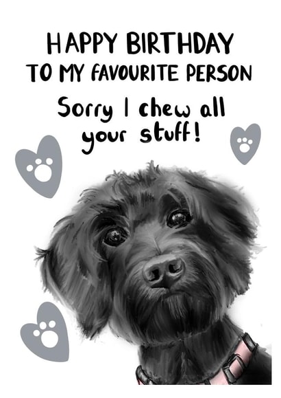chew stuff Birthday Card 10239 created by picsandsquiggles