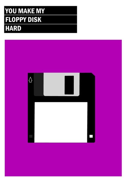 floppy disk hard Anniversary Card 41013 created by The Little Willow Creative