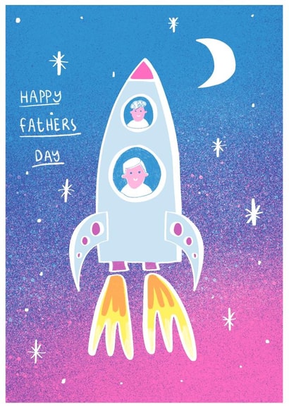 rocket from the kids Father's Day Card 37231 created by Red & Ruby Designs